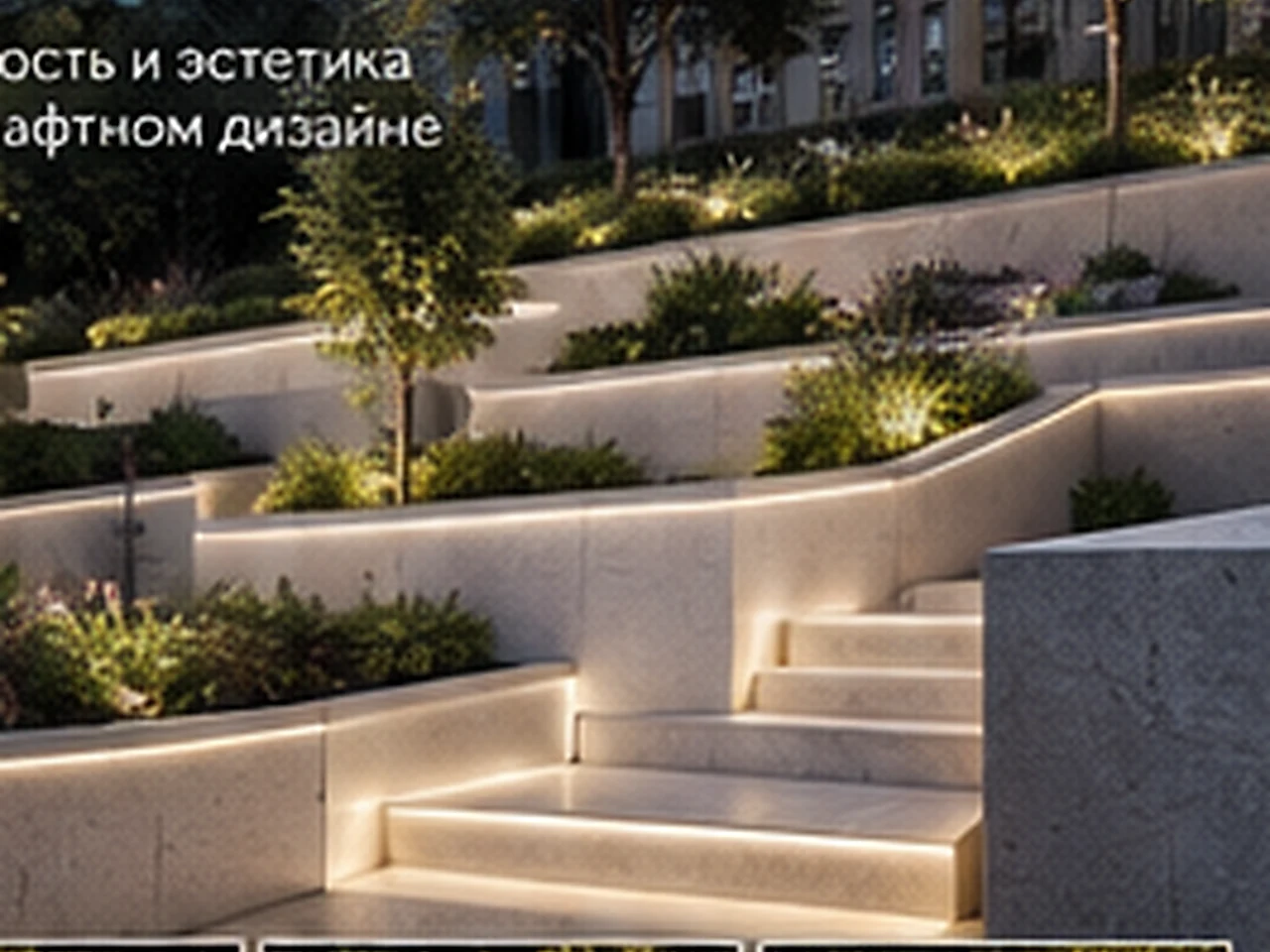 Линейная подпорная стенка для клумбы