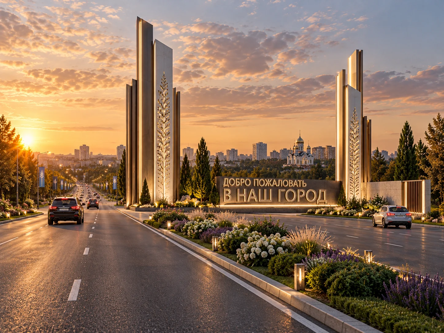 Городские въездные стелы
